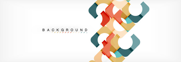 Geometric squares abstract banner. Vector illustration for business brochure or flyer, presentation and web design layout