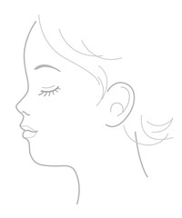 子供　横顔  頭部　