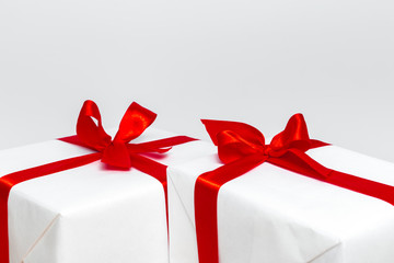 Christmas gift box on tablet