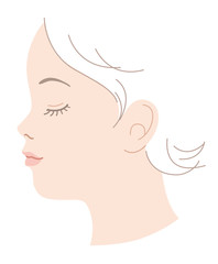 子供　横顔  頭部　