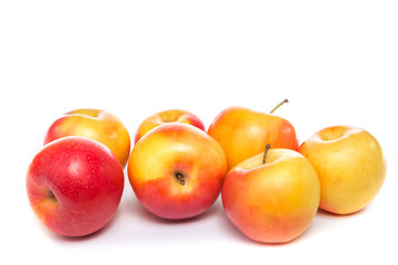Red apples isolated on white