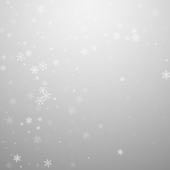 Sparse snowfall Christmas background. Subtle flyin