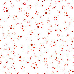 Fototapeta na wymiar Circles of different sizes, shades of red. White background. Seamless pattern. Light background. Children, female, spring, summer. Textiles, paper, web, background