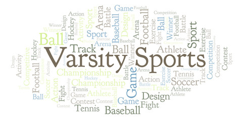 Varsity Sports word cloud.