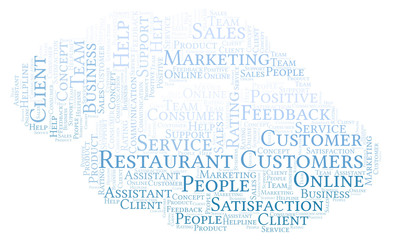 Restaurant Customers word cloud.