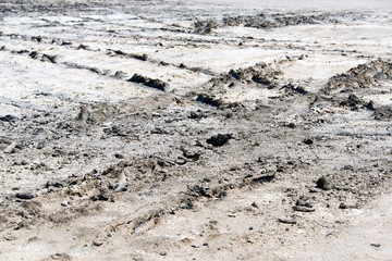A view of mud, sand as a background