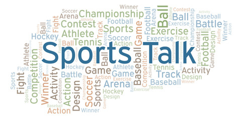 Fototapeta premium Sports Talk word cloud.