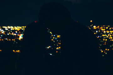 Couple at night city