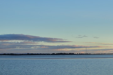 Evening sky above the bay