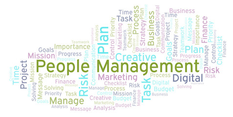 People Management word cloud, made with text only.