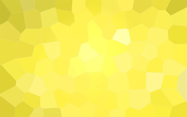 Abstract illustration of peridot colorful Big Hexagon background, digitally generated.
