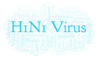 Obraz premium H1N1 Virus word cloud, made with text only.
