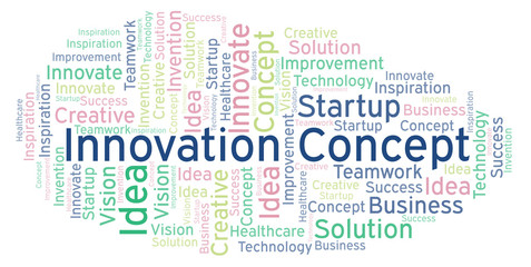 Fototapeta premium Innovation Concept word cloud, made with text only.