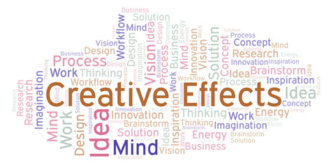 Obraz premium Creative Effects word cloud, made with text only.