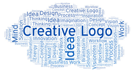 Obraz premium Creative Logo word cloud, made with text only.