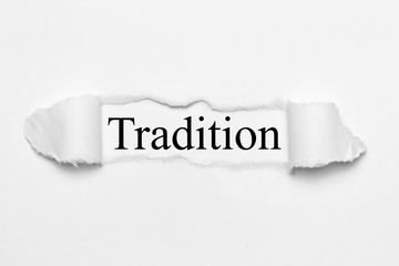 Tradition auf weißen gerissenen Papier