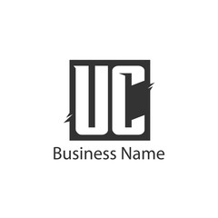 Initial Letter UC Logo Template Design