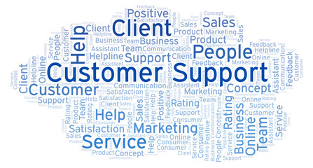 Fototapeta premium Customer Support word cloud.