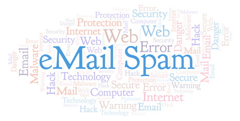 Obraz premium Email Spam word cloud.