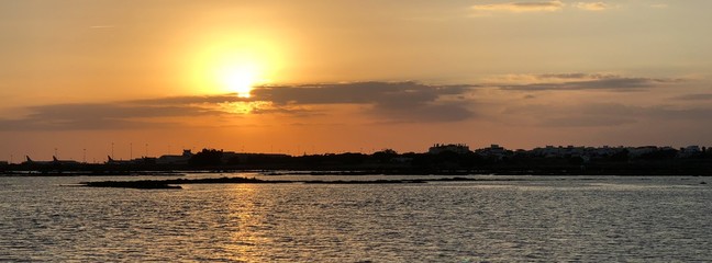 Sunset in Faro, Algarve, Portugal
