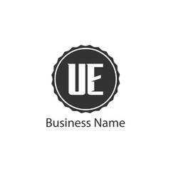 Initial Letter UE Logo Template Design