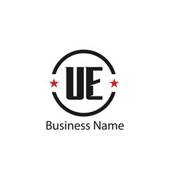Initial Letter UE Logo Template Design