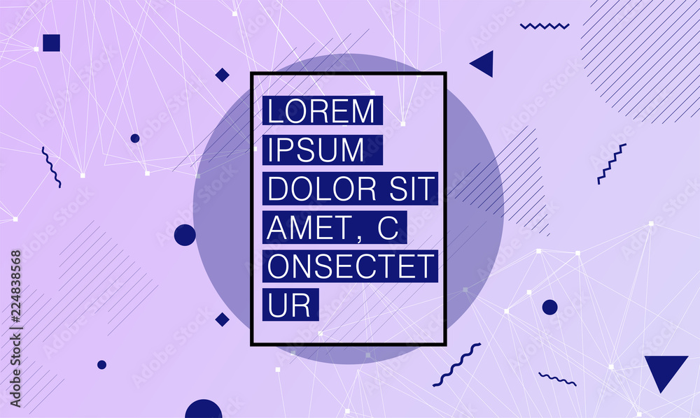 Aufkleber placard template with abstract geometric shapes. abstract geometric elements background. vector desi