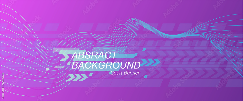 Leinwandbilder modern colored poster for sports. vector illustration. bright abstract background with a dynamic wav