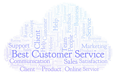 Obraz premium Best Customer Service word cloud.