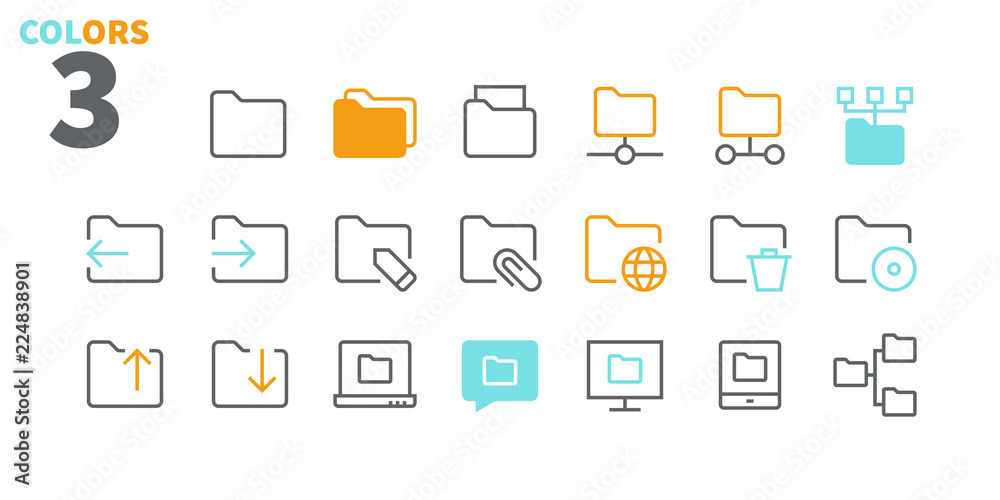 Poster folder ui pixel perfect well-crafted vector thin line icons 48x48 ready for 24x24 grid for web graph