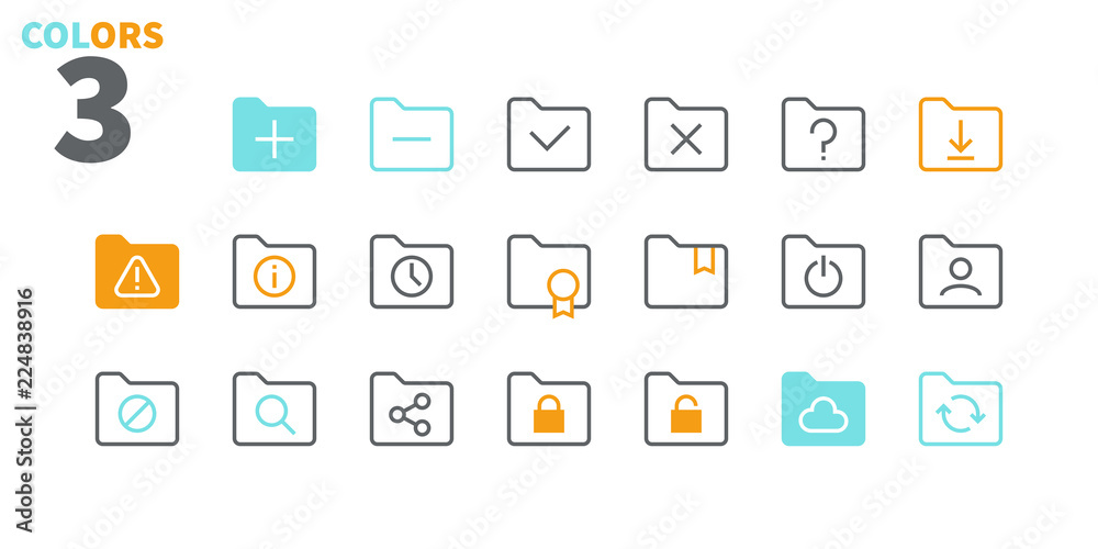 Poster folder ui pixel perfect well-crafted vector thin line icons 48x48 ready for 24x24 grid for web graph