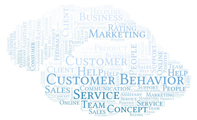 Customer Behavior word cloud.