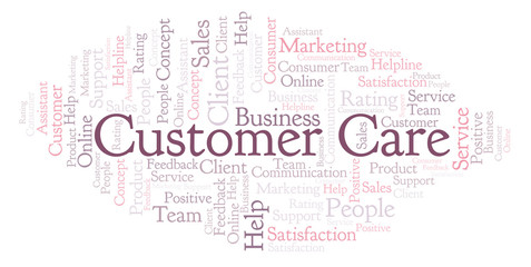 Obraz premium Customer Care word cloud.