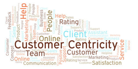 Customer Centricity word cloud.
