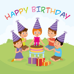 Birthday Kids party Illustration vector