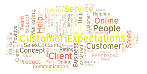 Fototapeta premium Customer Expectations word cloud.