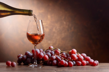 Wine and grapes.