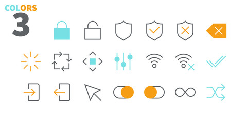 Control UI Pixel Perfect Well-crafted Vector Thin Line Icons 48x48 Ready for 24x24 Grid for Web Graphics and Apps with Editable Stroke. Simple Minimal Pictogram Part 3-4