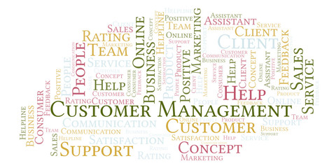 Fototapeta premium Customer Management word cloud.