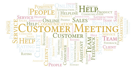 Fototapeta premium Customer Meeting word cloud.