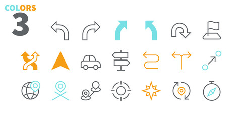 Navigation UI Pixel Perfect Well-crafted Vector Thin Line Icons 48x48 Ready for 24x24 Grid for Web Graphics and Apps with Editable Stroke. Simple Minimal Pictogram Part 2-2