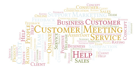 Fototapeta premium Customer Meeting word cloud.