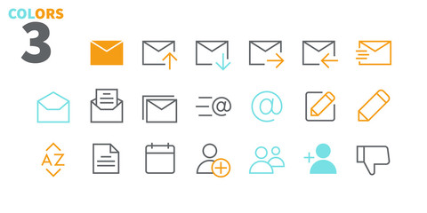 Email UI Pixel Perfect Well-crafted Vector Thin Line Icons 48x48 Ready for 24x24 Grid for Web Graphics and Apps with Editable Stroke. Simple Minimal Pictogram Part 5-5