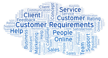Fototapeta premium Customer Requirements word cloud.