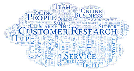 Fototapeta premium Customer Research word cloud.