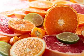 Close up of citrus fruits.