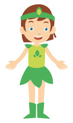 A girl look cute wearing superhero costume