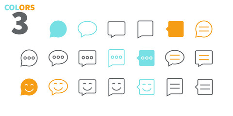 Messages UI Pixel Perfect Well-crafted Vector Thin Line Icons 48x48 Ready for 24x24 Grid for Web Graphics and Apps with Editable Stroke. Simple Minimal Pictogram Part 1-5