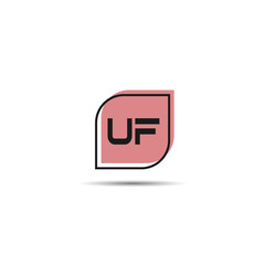 Initial Letter UF Logo Template Design