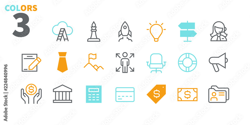 Poster business ui pixel perfect well-crafted vector thin line icons 48x48 ready for 24x24 grid for web gra